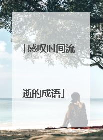 感叹时间流逝的成语