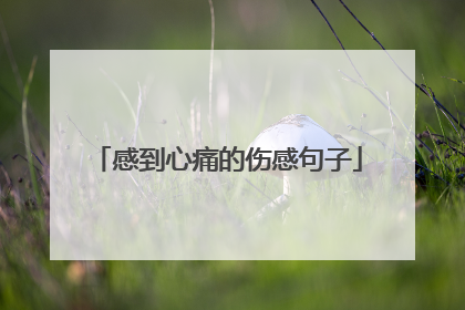 感到心痛的伤感句子