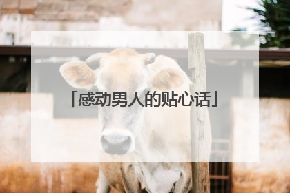 感动男人的贴心话