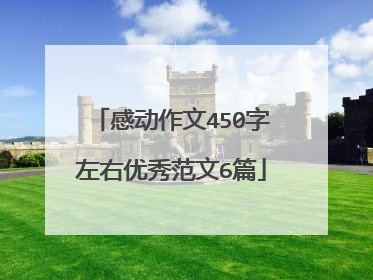 感动作文450字左右优秀范文6篇