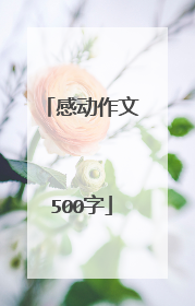 感动作文500字