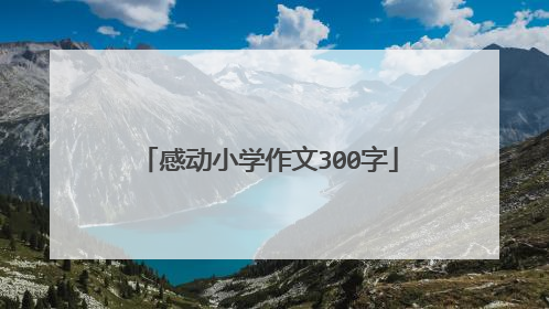 感动小学作文300字