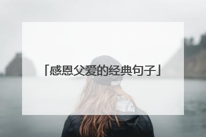 感恩父爱的经典句子