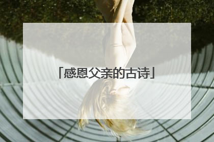 感恩父亲的古诗