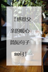 感恩父亲的暖心简短句子80句