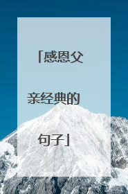 感恩父亲经典的句子