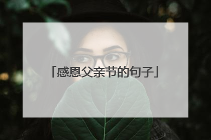 感恩父亲节的句子