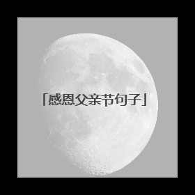 感恩父亲节句子