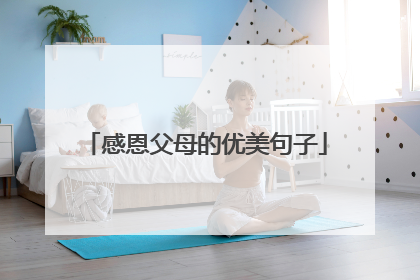 感恩父母的优美句子