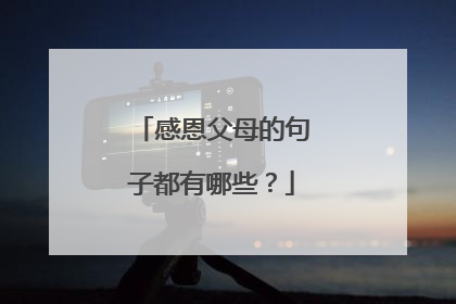 感恩父母的句子都有哪些?