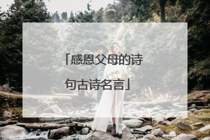 感恩父母的诗句古诗名言