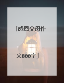 感恩父母作文800字
