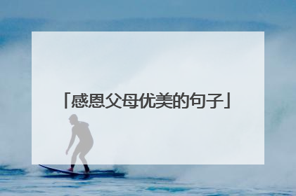 感恩父母优美的句子