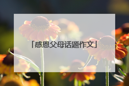 感恩父母话题作文