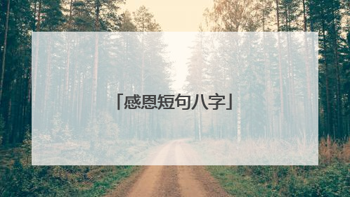 感恩短句八字