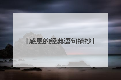 感恩的经典语句摘抄