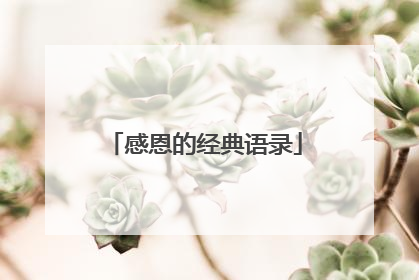 感恩的经典语录