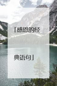感恩的经典语句