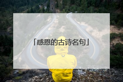 感恩的古诗名句