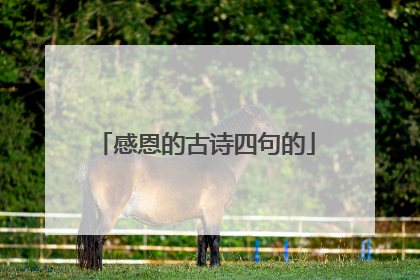 感恩的古诗四句的
