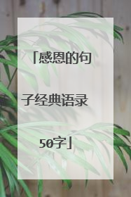 感恩的句子经典语录50字