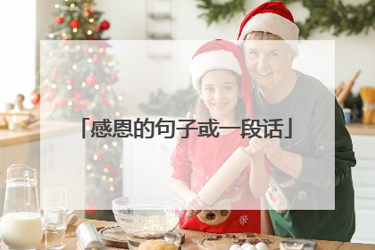 感恩的句子或一段话