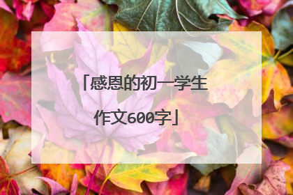 感恩的初一学生作文600字