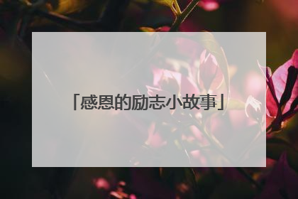 感恩的励志小故事