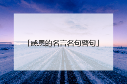 感恩的名言名句警句