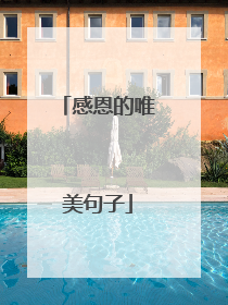 感恩的唯美句子