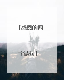 感恩的四字诗句