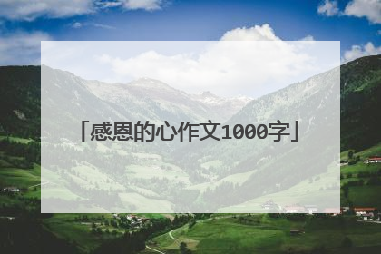 感恩的心作文1000字