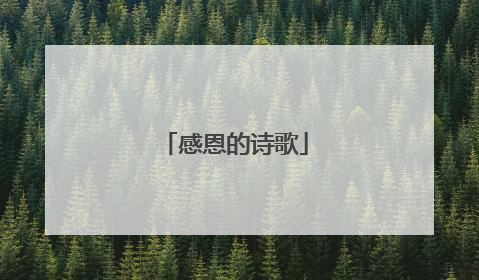 感恩的诗歌