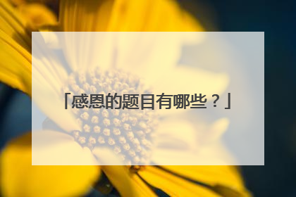 感恩的题目有哪些？