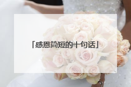 感恩简短的十句话