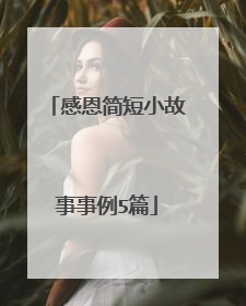 感恩简短小故事事例5篇