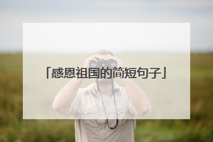 感恩祖国的简短句子
