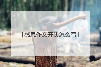 感恩作文开头怎么写