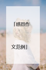 感恩作文范例