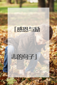 感恩与励志的句子