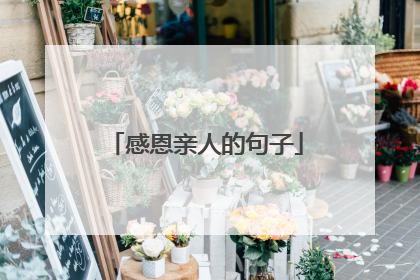 感恩亲人的句子
