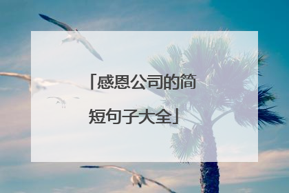 感恩公司的简短句子大全