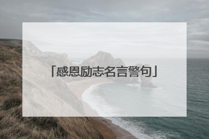 感恩励志名言警句