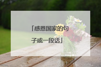 感恩国家的句子或一段话