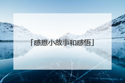 感恩小故事和感悟