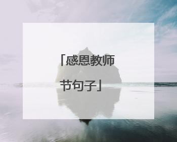 感恩教师节句子