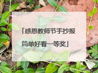 感恩教师节手抄报简单好看一等奖