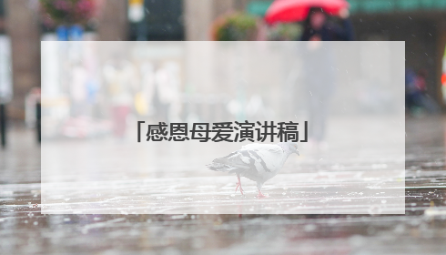 感恩母爱演讲稿