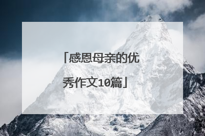 感恩母亲的优秀作文10篇