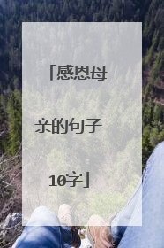 感恩母亲的句子10字